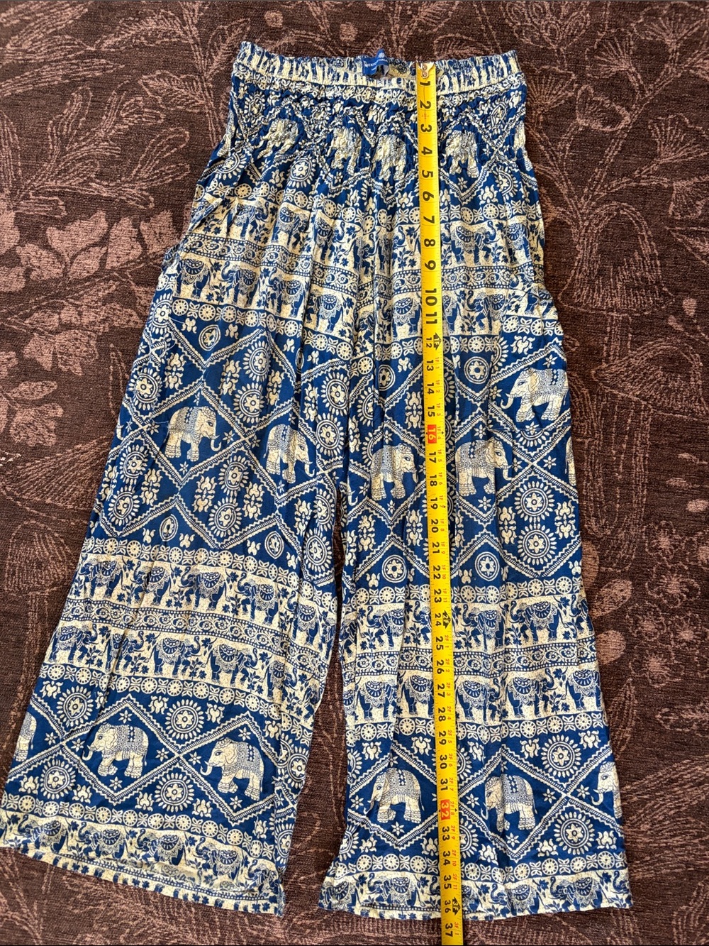 Boho Elephant Palazzo Pants